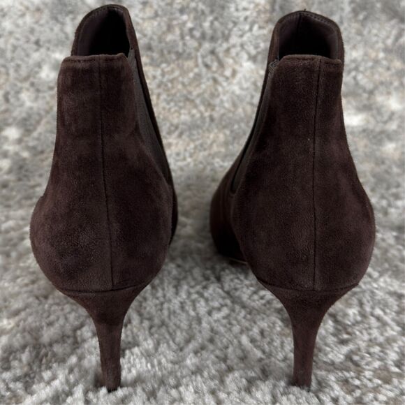 Cole Haan Womens Size 6.5B Suede Ankle Boots Stiletto Heels Brown Pull On - Picture 5 of 11
